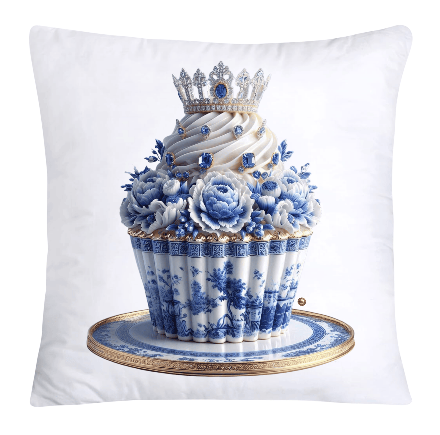 Blue Willow 18x18 Chinoiserie Cupcake Throw Pillow Covers-3875