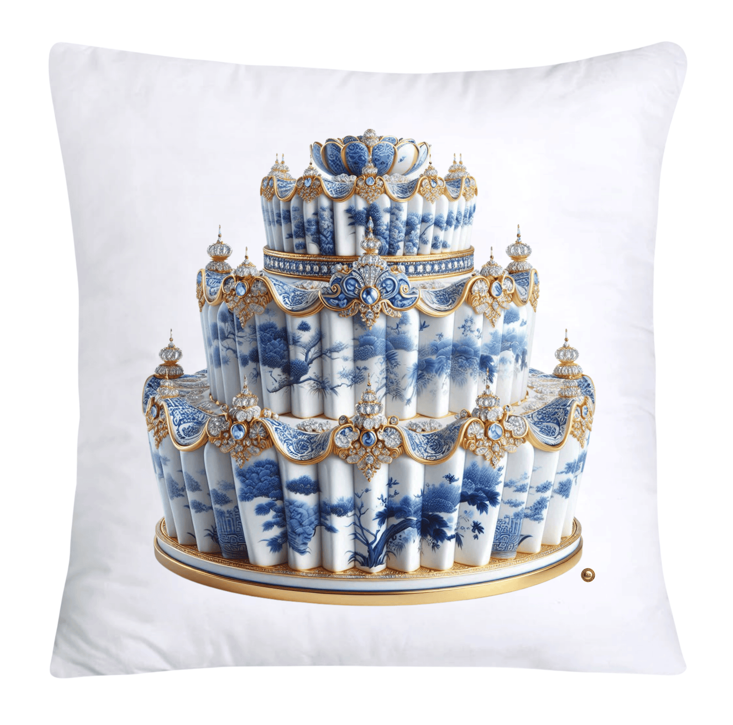 Blue Willow 18x18 Chinoiserie Cupcake Throw Pillow Covers-4925