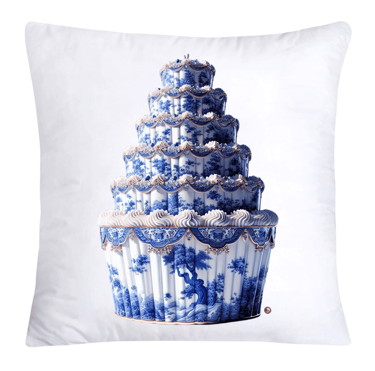 Blue Willow 18x18 Chinoiserie Cupcake Throw Pillow Covers-3913