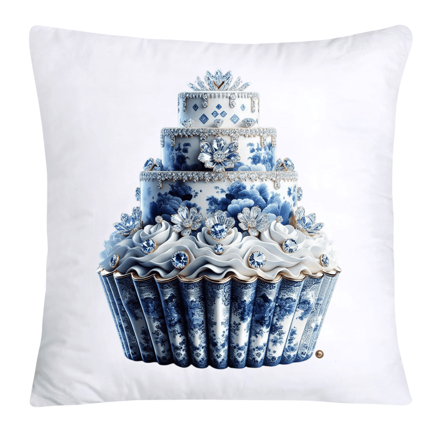 Blue Willow 18x18 Chinoiserie Cupcake Throw Pillow Covers-3916