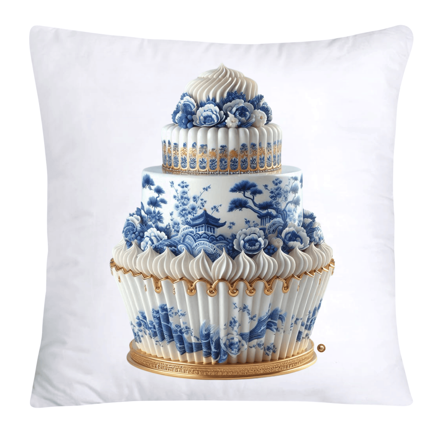 Blue Willow 18x18 Chinoiserie Cupcake Throw Pillow Covers-3885