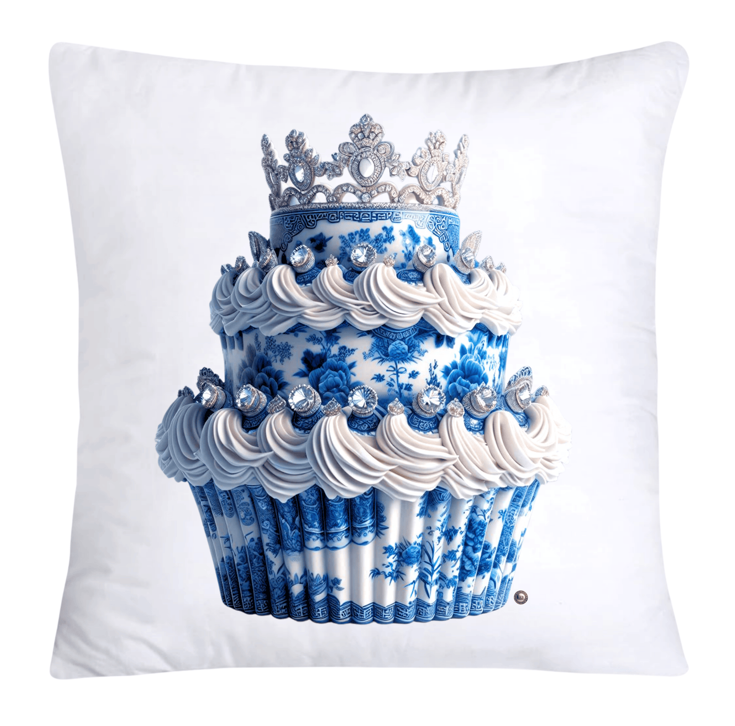 Blue Willow 18x18 Chinoiserie Cupcake Throw Pillow Covers-4961