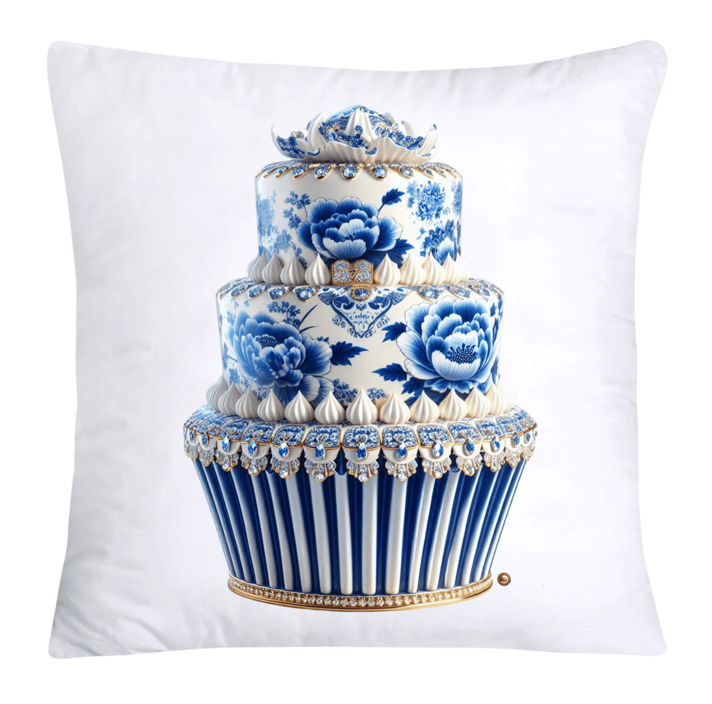 Blue Willow 18x18 Chinoiserie Cupcake Throw Pillow Covers-3882