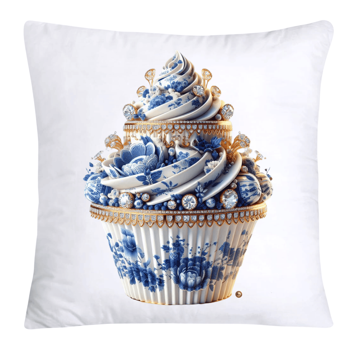Blue Willow 18x18 Chinoiserie Cupcake Throw Pillow Covers-3827