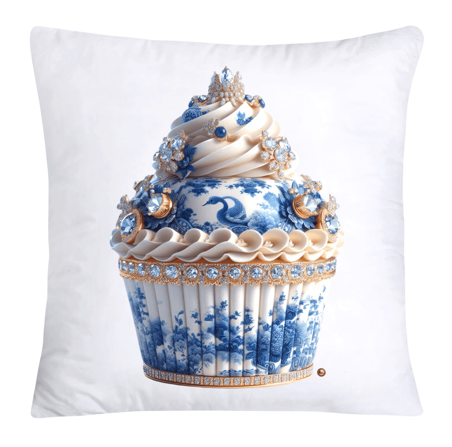 Blue Willow 18x18 Chinoiserie Cupcake Throw Pillow Covers-3846
