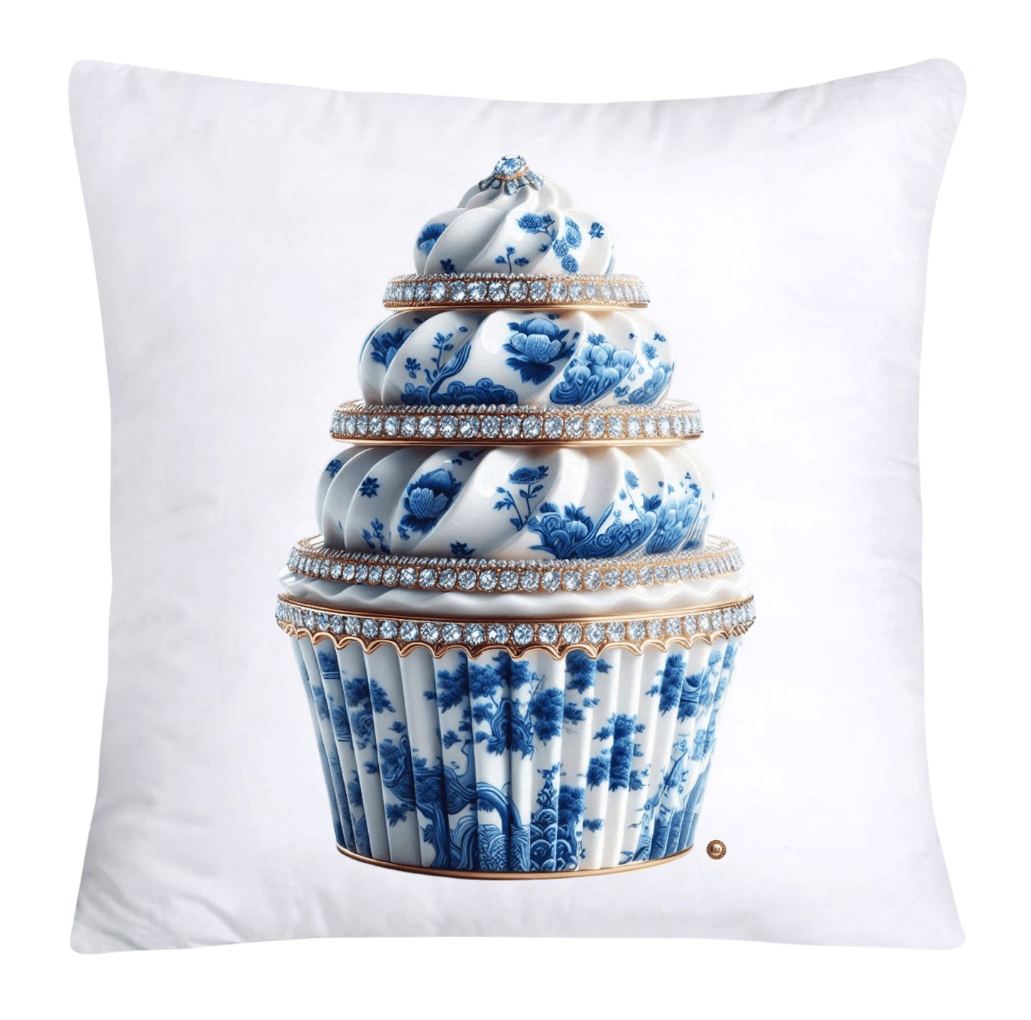 Blue Willow 18x18 Chinoiserie Cupcake Throw Pillow Covers-3840
