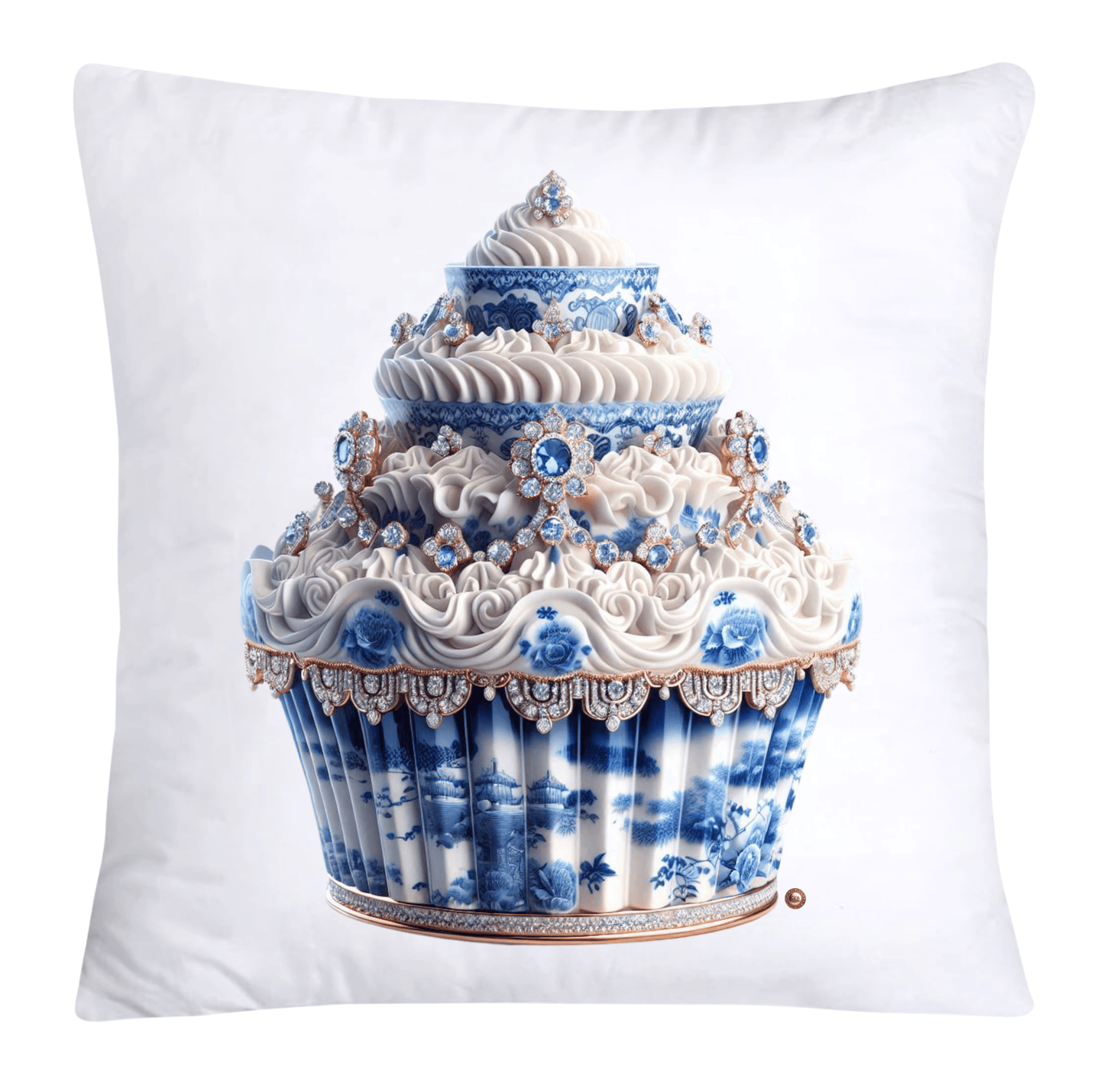 Blue Willow 18x18 Chinoiserie Cupcake Throw Pillow Covers-3817