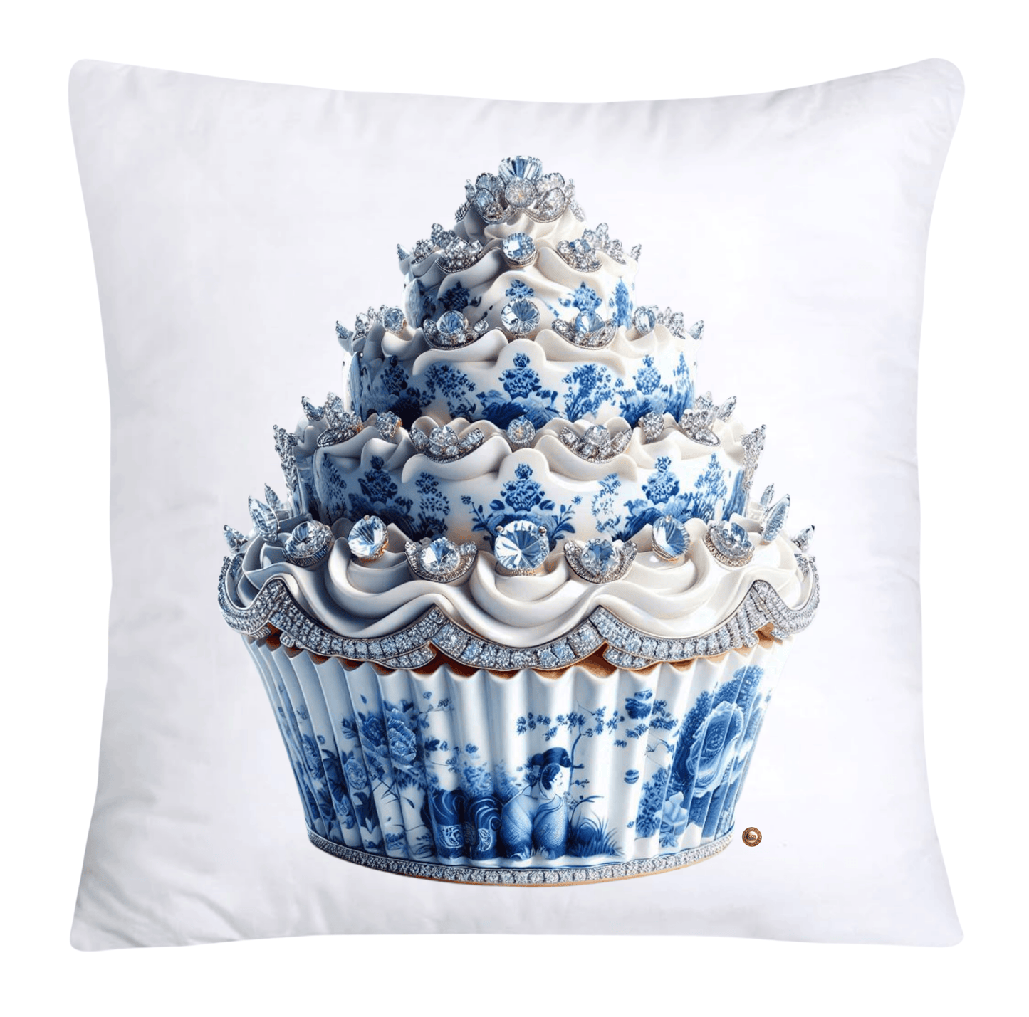 Blue Willow 18x18 Chinoiserie Cupcake Throw Pillow Covers-3814