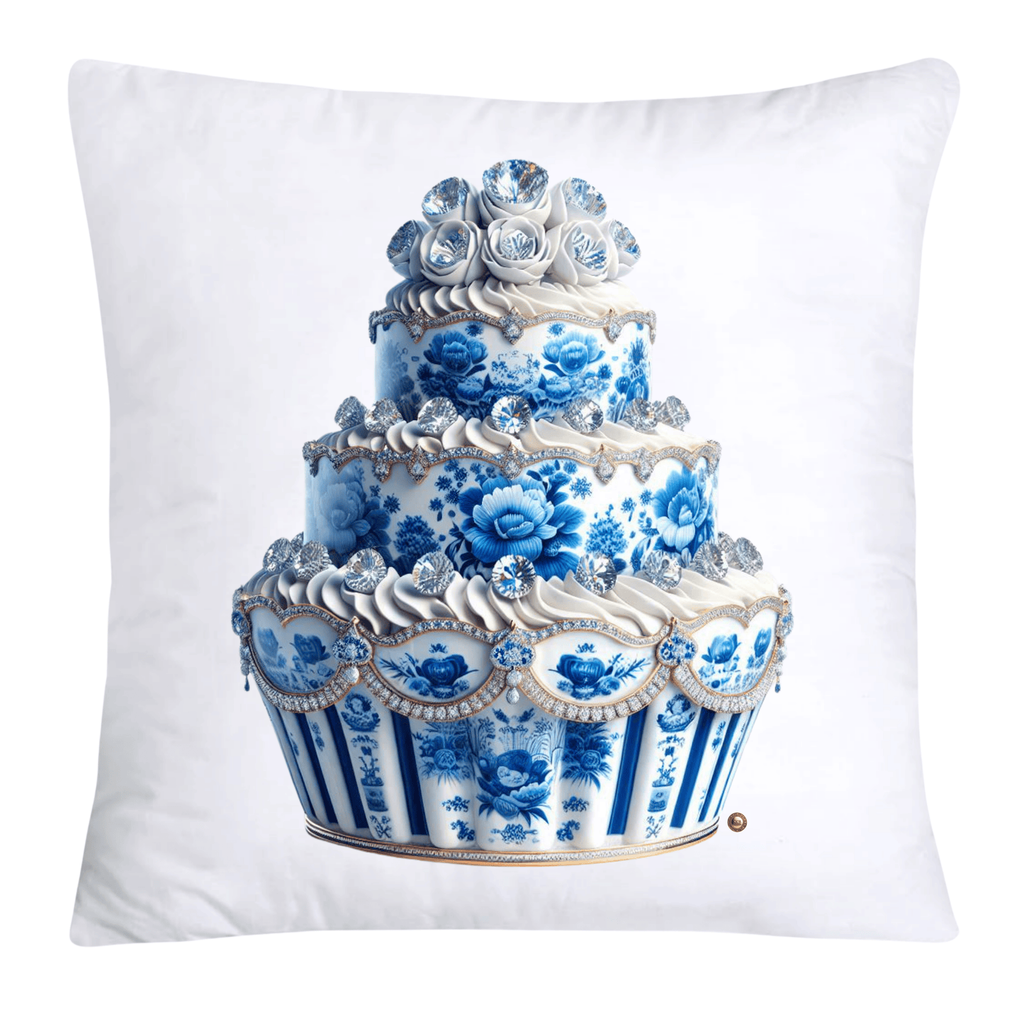 Blue Willow 18x18 Chinoiserie Cupcake Throw Pillow Covers-3849