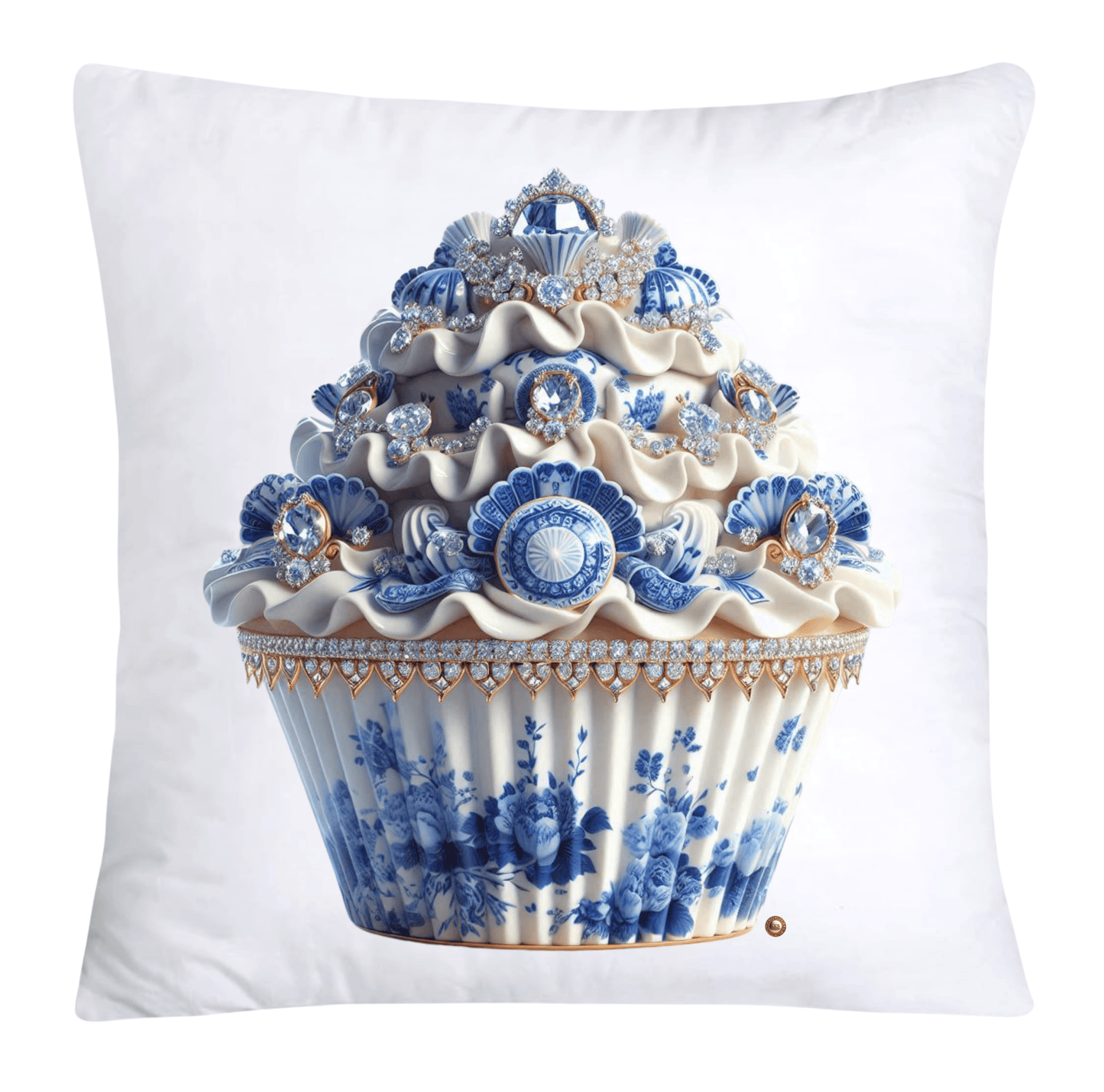 Blue Willow 18x18 Chinoiserie Cupcake Throw Pillow Covers-3818
