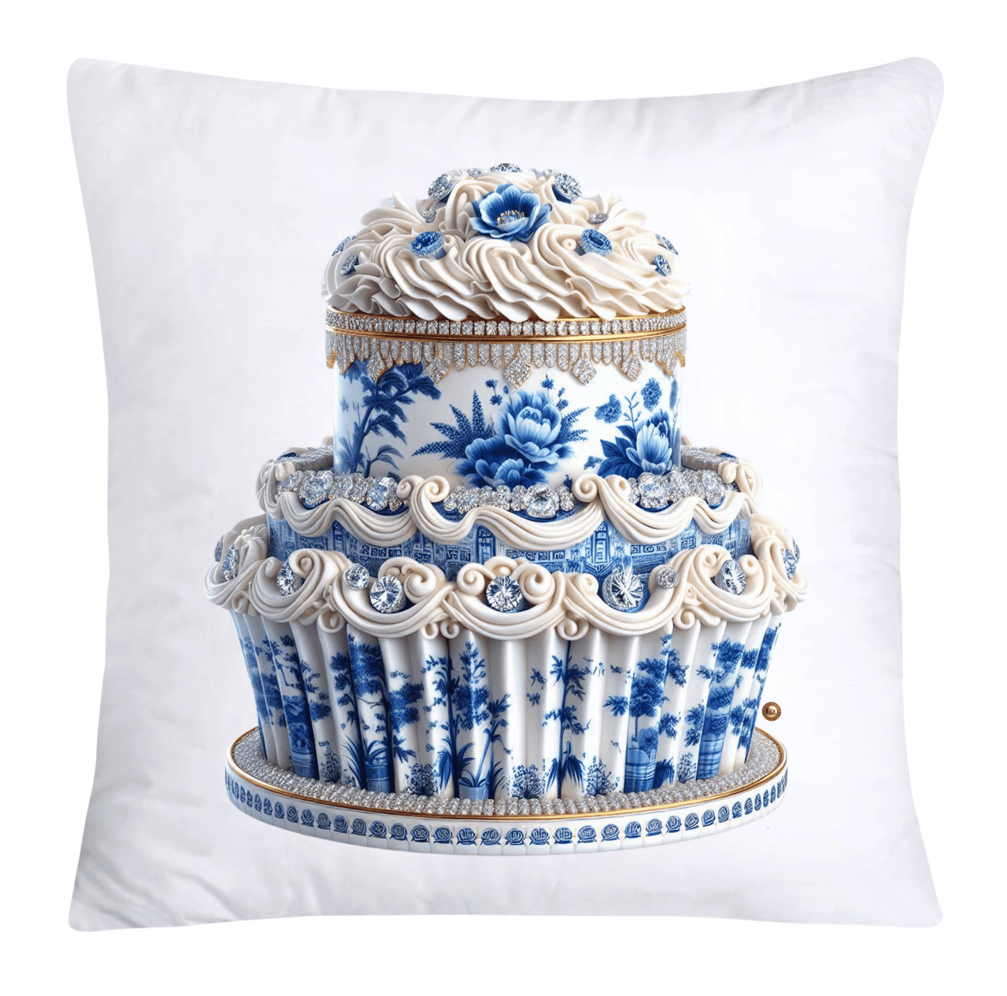 Blue Willow 18x18 Chinoiserie Cupcake Throw Pillow Covers-3822