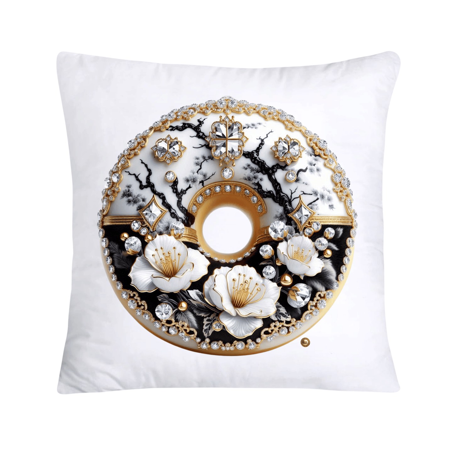 Black Willow Chinoiserie Donut Pillow Covers-3203