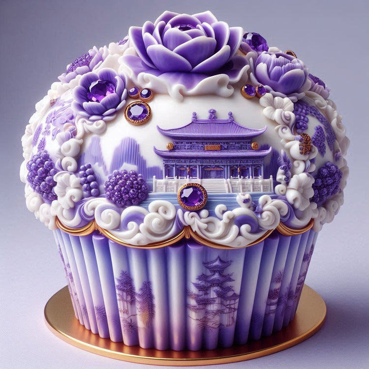 Purple Willow Cupcake Pillow Covers