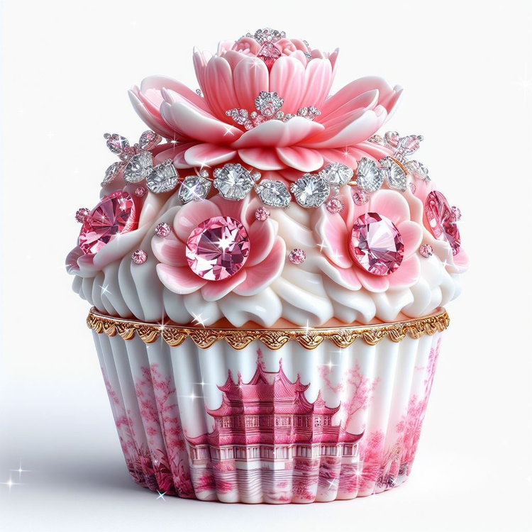 Pink Willow Cupcake Pillow Covers