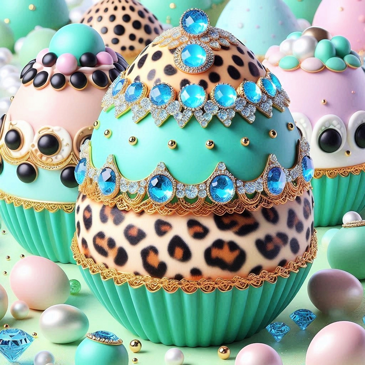 Pastel Eggs Cupcakes Candy Pillow Covers