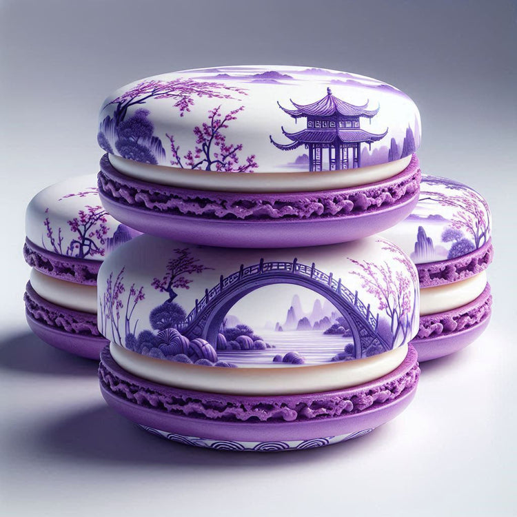 Purple Willow Macaroon Pillow Covers