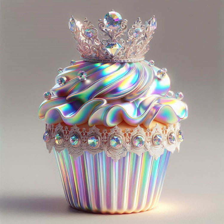 Iridescent Royal Cupcake Pillow Covers