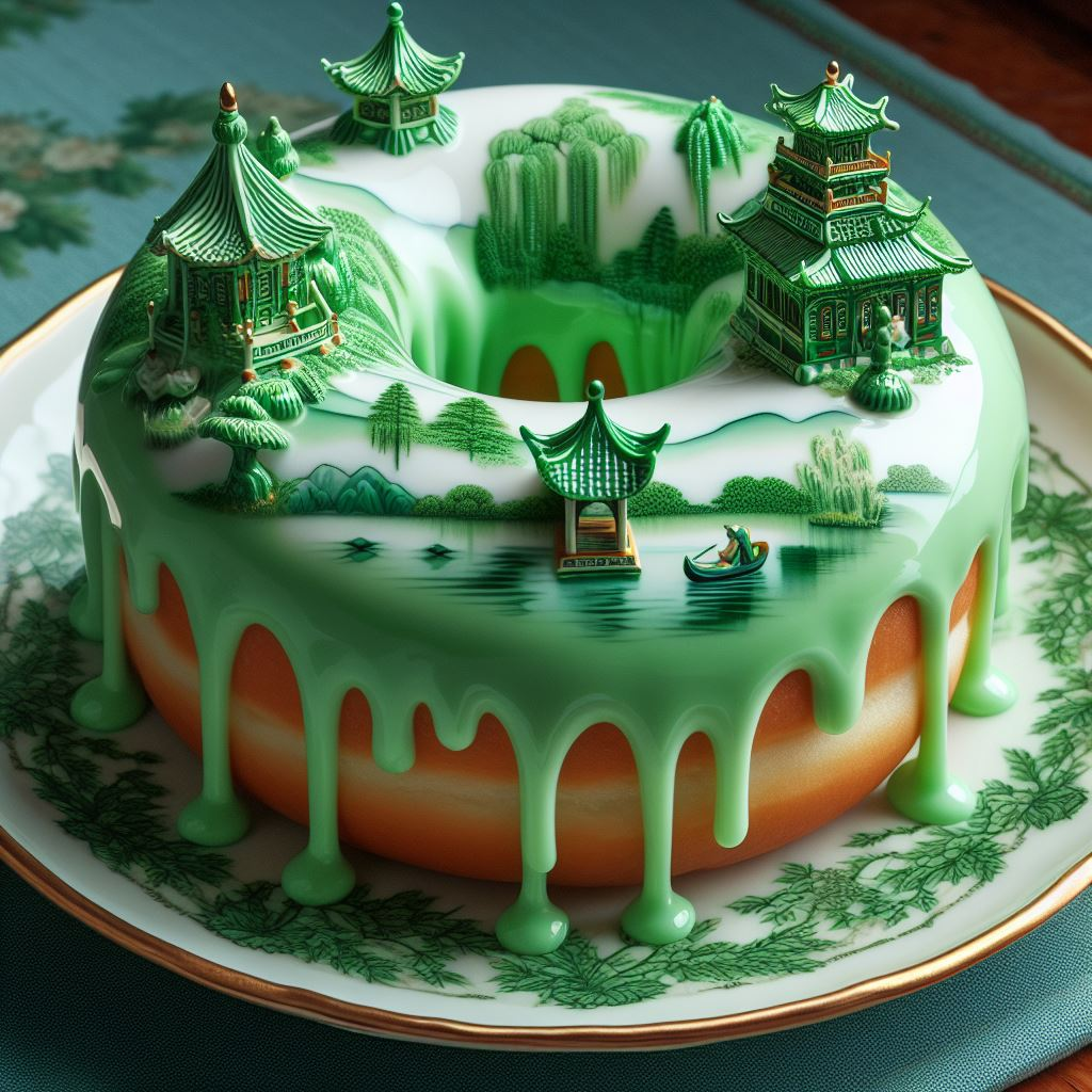 Green willow Donut Pillow Covers