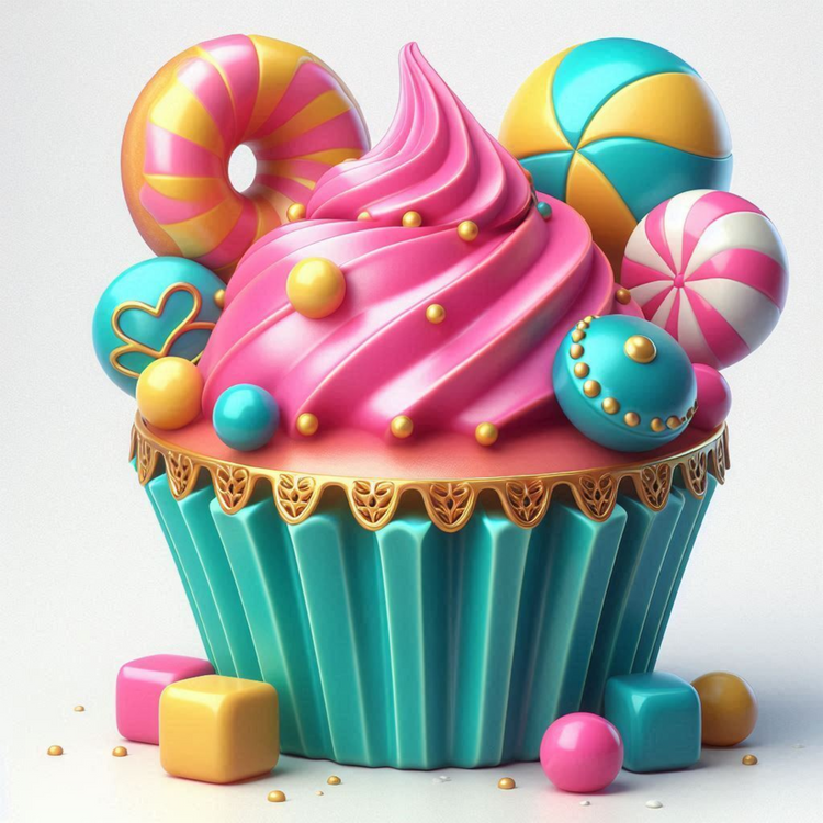 Pastel Cupcakes and Candy Pillow Covers