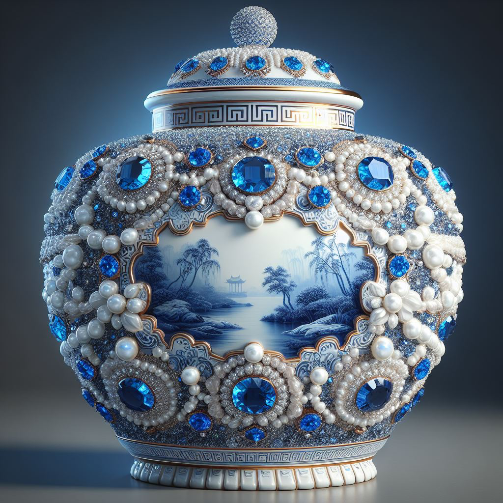 Blue Willow Ginger Jar Pillow Covers