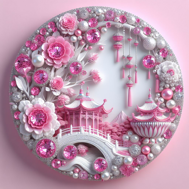 Pink Willow Plate Pillow Covers