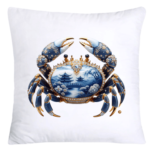 Blue Willow Stunning Crab Pillow Covers-5586