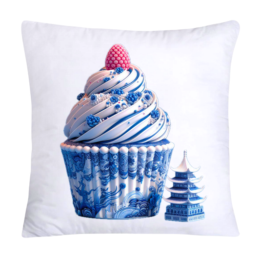 Blue Willow 18x18 Chinoiserie Cupcake Throw Pillow Covers-4551