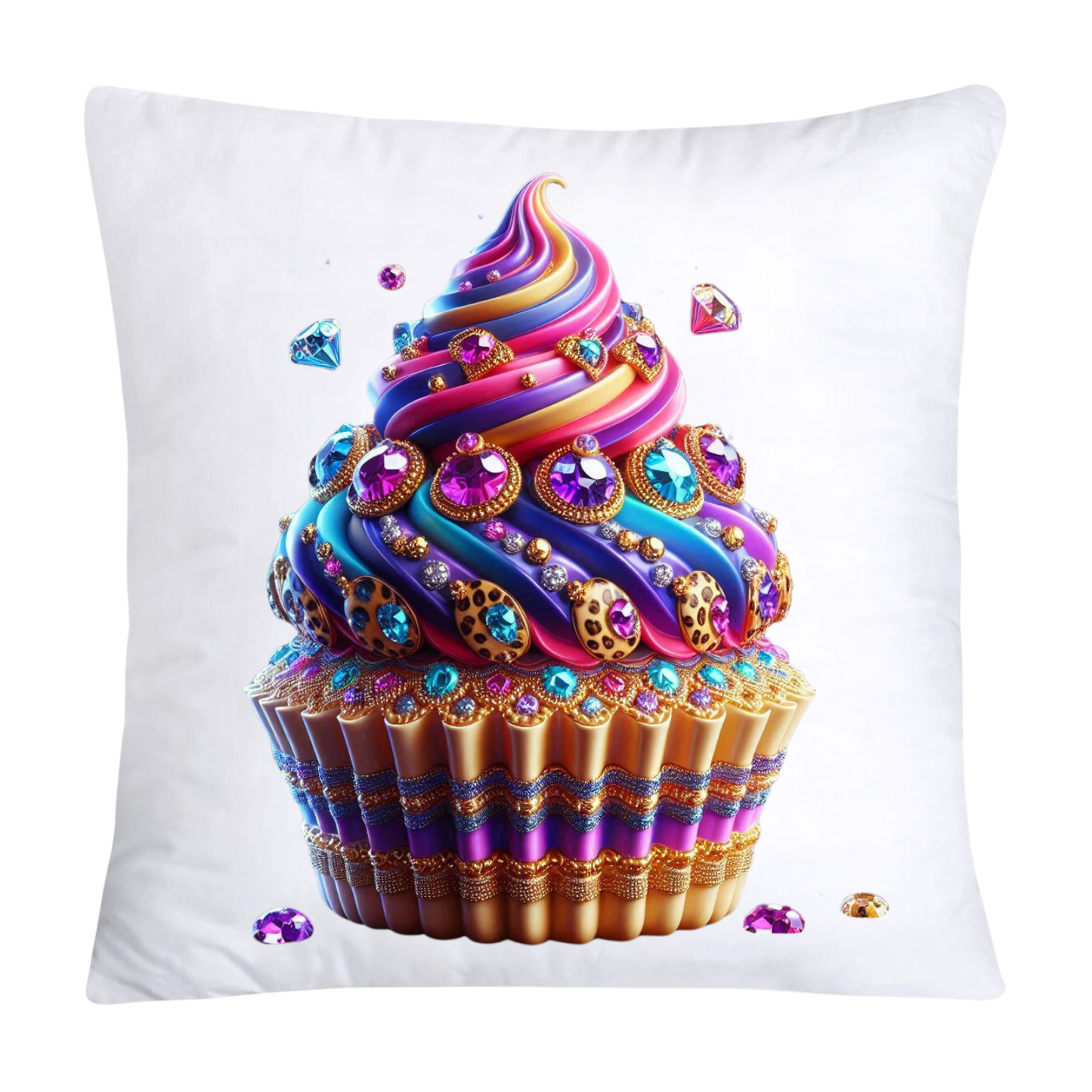 Wild Animal Print Cupcake Throw Pillow Covers 18X18-419