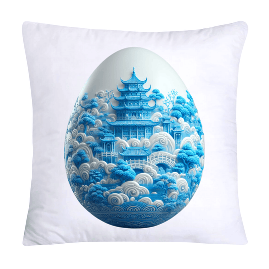 Blue Willow 18x18 Chinoiserie Egg Pillow Covers-996