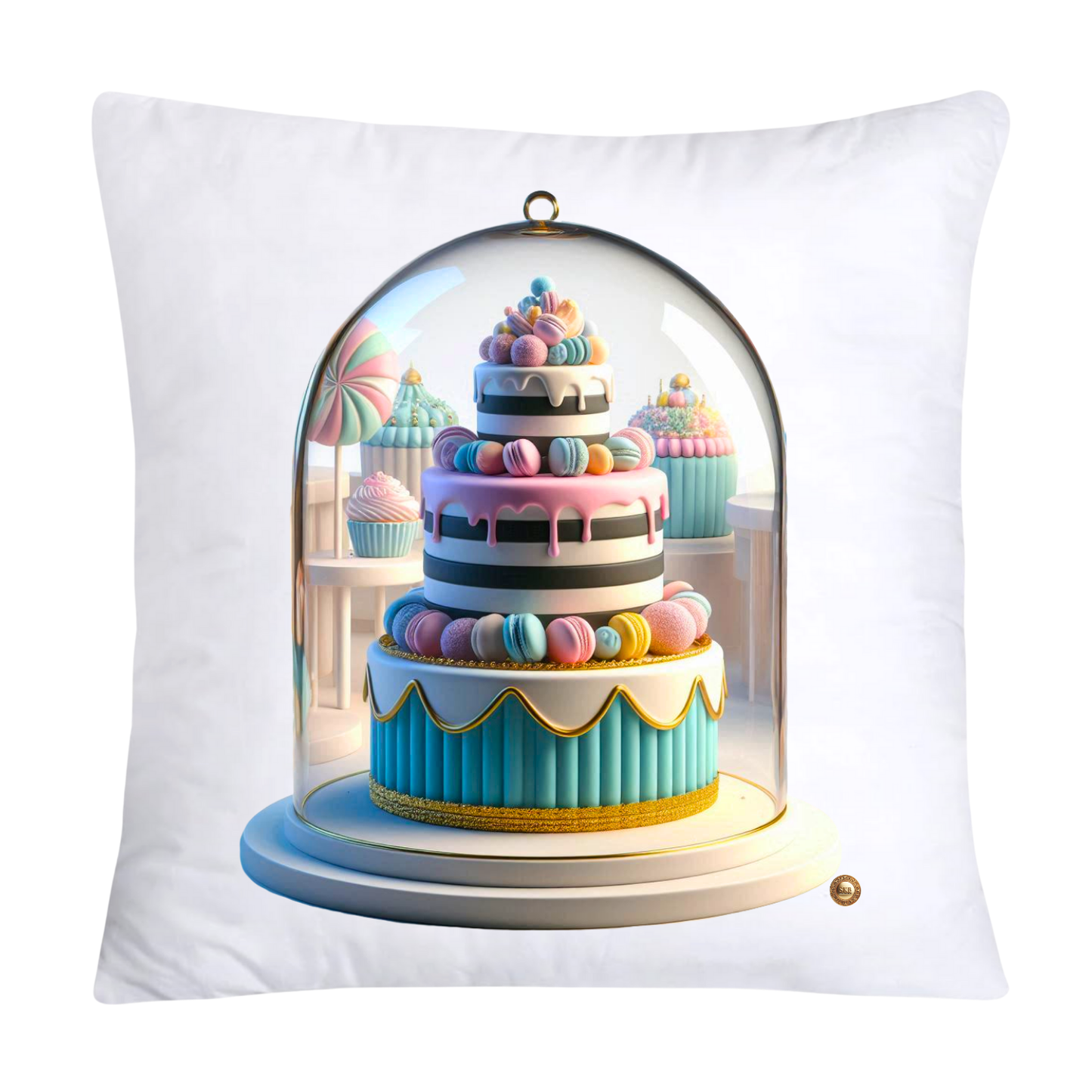 18x18 Pastel Cakes Donuts and Candy Pillow Covers-2542