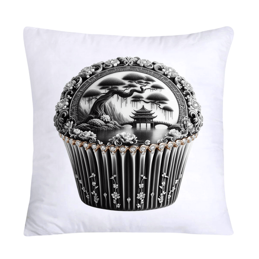 Black Willow Chinoiserie Cupcake 18x18 Throw Pillow Covers-6013
