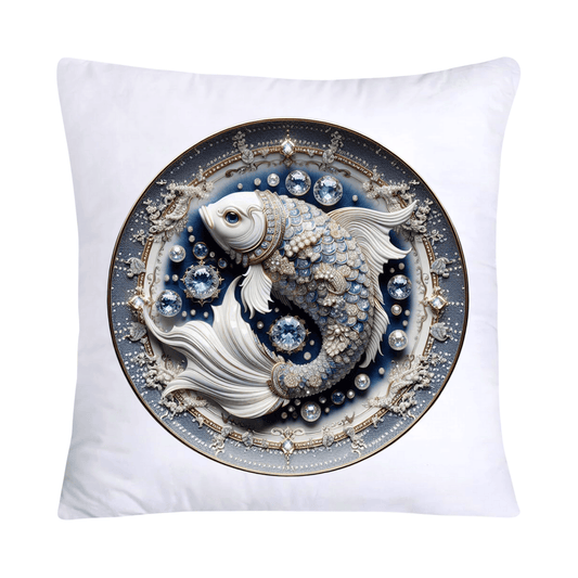 Blue Willow Stunning Koi Fish Pillow Covers 18x18-5114
