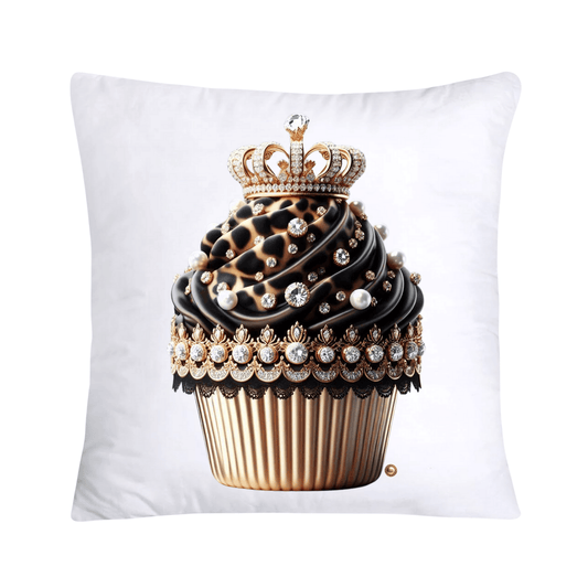 Royal and Wild Animal Print Cupcake Pillow Covers 18”X18”-3409