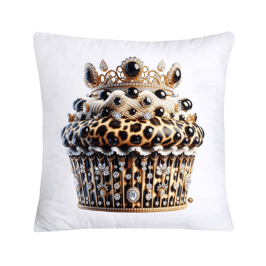 Royal and Wild Animal Print Cupcake Pillow Covers 18”X18”-3421