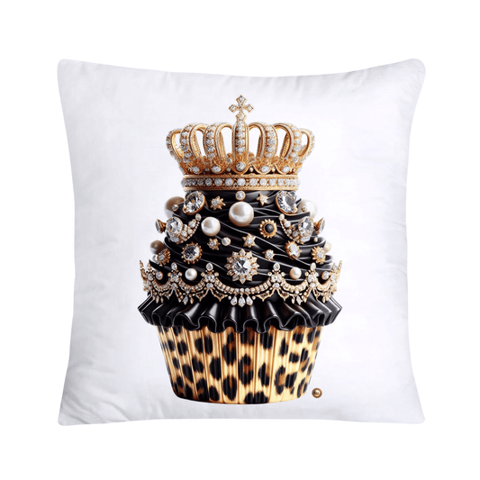 Royal and Wild Animal Print Cupcake Pillow Covers 18”X18”-3406