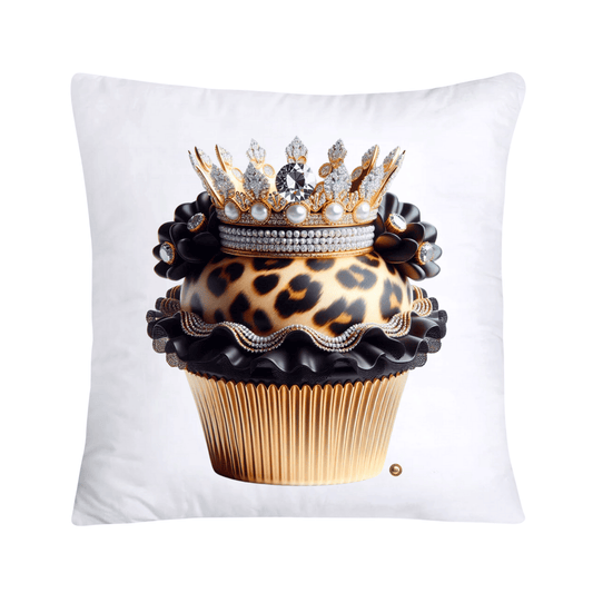 Royal and Wild Animal Print Cupcake Pillow Covers 18x18-3403