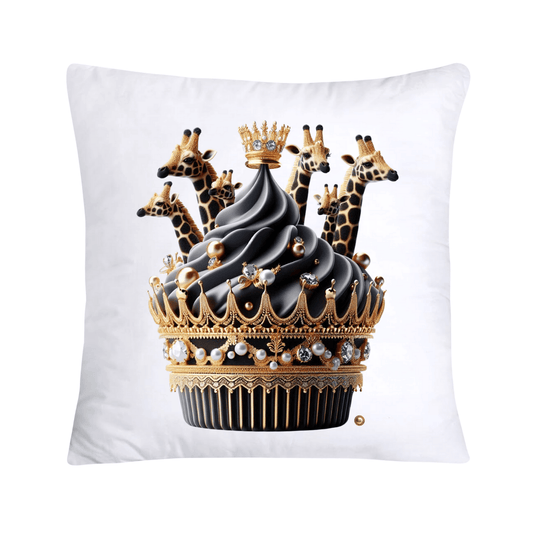 Royal and Wild Animal Print Cupcake Pillow Covers 18”X18”-3429