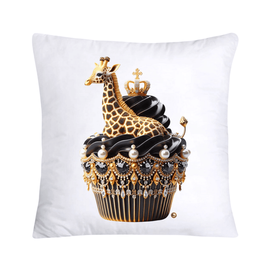 Royal and Wild Animal Print Cupcake Pillow Covers 18x18-3393