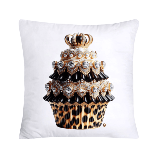 Royal and Wild Animal Print Cupcake Pillow Covers 18x18-3378