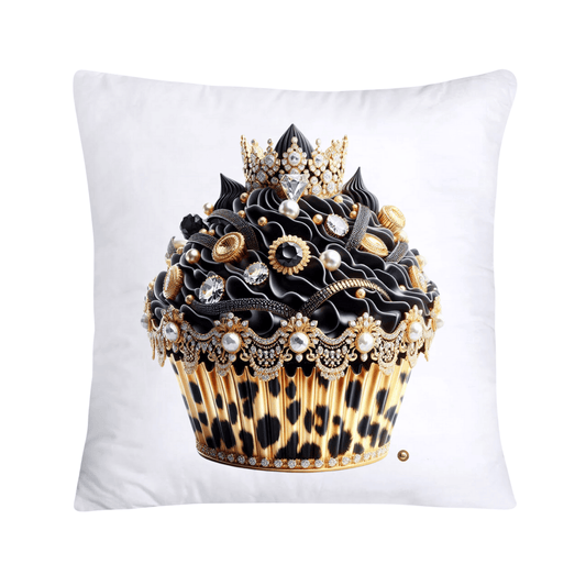 Royal and Wild Animal Print Cupcake Pillow Covers 18”X18”-3422
