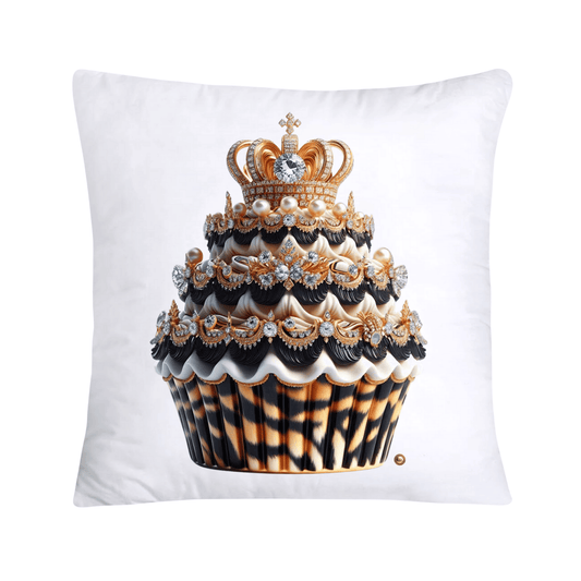 Royal and Wild Animal Print Cupcake Pillow Covers 18”X18”-3424