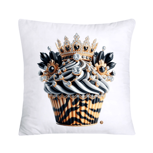 Royal and Wild Animal Print Cupcake Pillow Covers 18”X18”-3417
