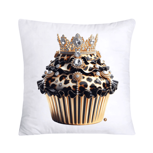 Royal and Wild Animal Print Cupcake Pillow Covers 18x18-3377