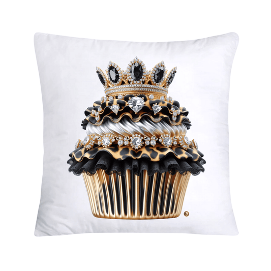 Royal and Wild Animal Print Cupcake Pillow Covers 18”X18”-3436