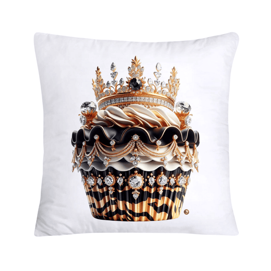 Royal and Wild Animal Print Cupcake Pillow Covers 18”X18”-3428