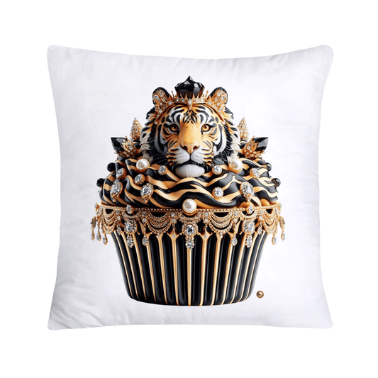 Royal and Wild Animal Print Cupcake Pillow Covers 18”X18”-3443