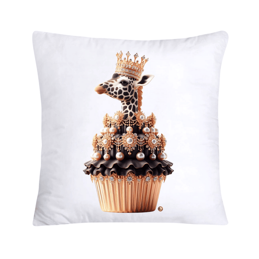 Royal and Wild Animal Print Cupcake Pillow Covers 18”X18”-3420