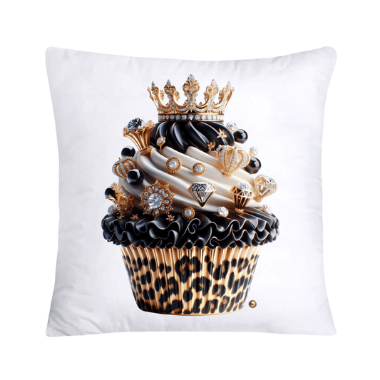 Royal and Wild Animal Print Cupcake Pillow Covers 18”X18”-3408