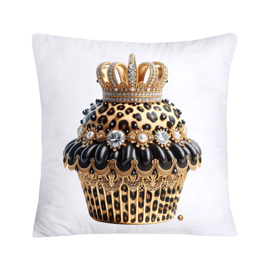 Royal and Wild Animal Print Cupcake Pillow Covers 18x18-3399