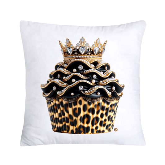 Royal and Wild Animal Print Cupcake Pillow Covers 18”X18”-3407